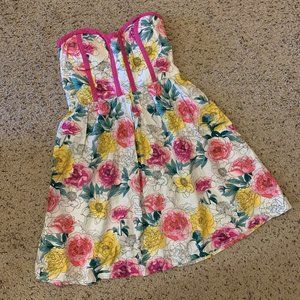 Kandy Kiss Floral Strapless Corset Dress, 9